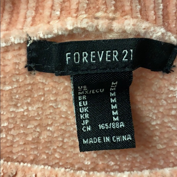 Baby pink chenille cropped sweater - Picture 3 of 3